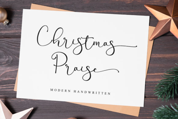 Christmas Praise: A Timeless Handwritten Font for Modern Web Design