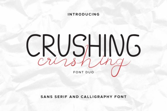 Crushing Duo: The Script Typeface for Editorial Design