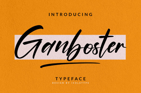 Ganboster: The Handwritten Script Font for Polished Brand Identity