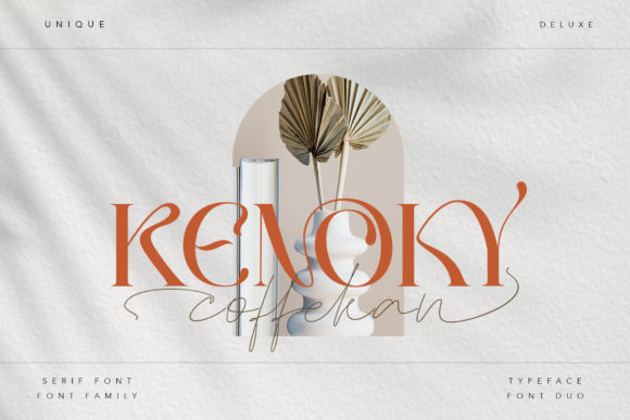 Kenoky Coffekan: A Luxurious Serif and Script Duo for Editorial Design