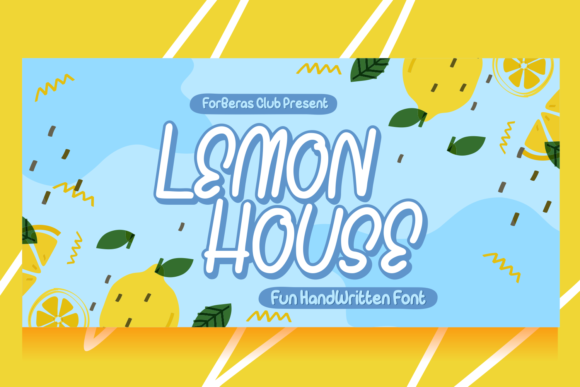 Lemon House: A Handwritten Script Font for Creative Projects