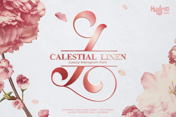 Monogram Calestial Linen: A Luxurious Script for Romantic Brand Identities