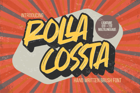 Rolla Cossta: The Graffiti Brush Font for High-Impact Campaign Visuals