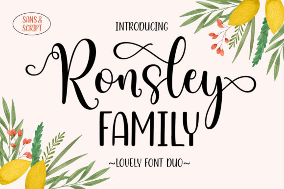 Ronsley Family Duo: A Modern Script Font for Web Designers