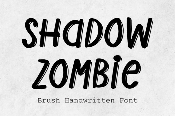 Shadow Zombie Typeface: A Playful Script for Handmade Branding