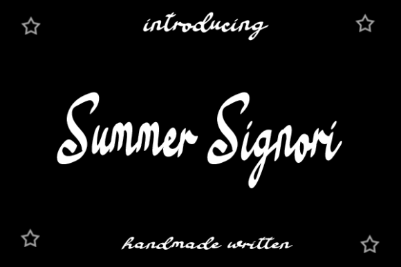 Summer Signori Typeface: A Handwritten Script for Creative Projects